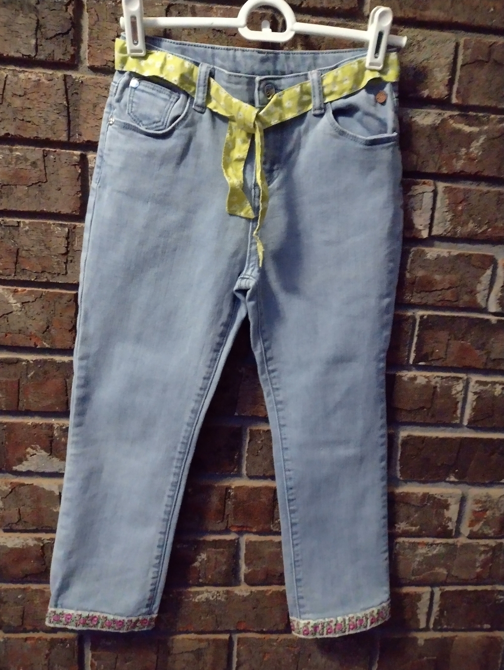 Matilda Jane Enchanted Garden Jeanius Jeans Girls Size 10 Adjustable Waist